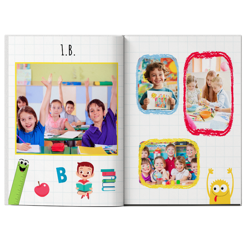 Kvalitní fotokniha pro školy a školky velká A4 - vlastní foto na deskách. Levně online. - Škola